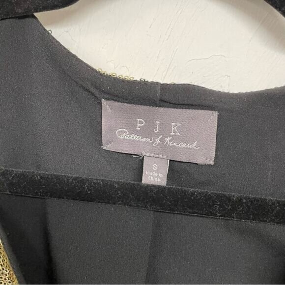 PJK Patterson J Kincaid Gold Sequin Shorts & Blazer Two Piece Set Womens Swifty - Picture 3 of 14